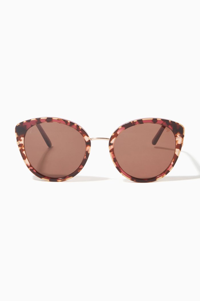 

The Dynasty Sunglasses in Acetate, Burgundy