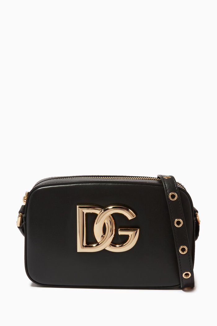 

DG Millennials Crossbody Bag in Calfskin Leather, Black