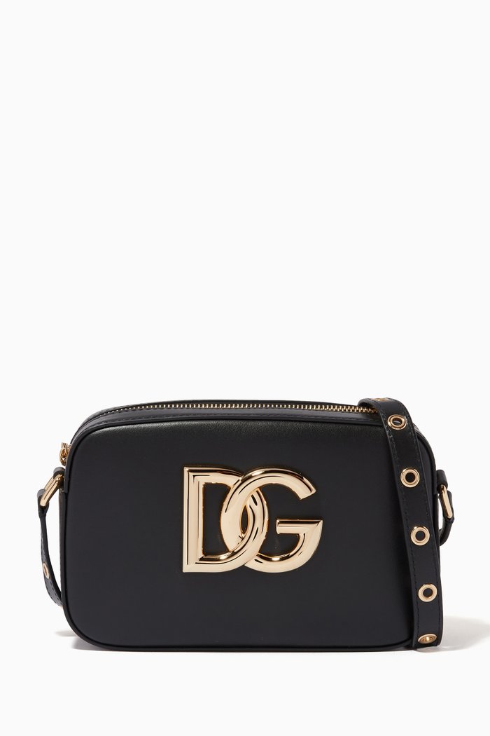 

3.5 Crossbody Bag in Leather, Black