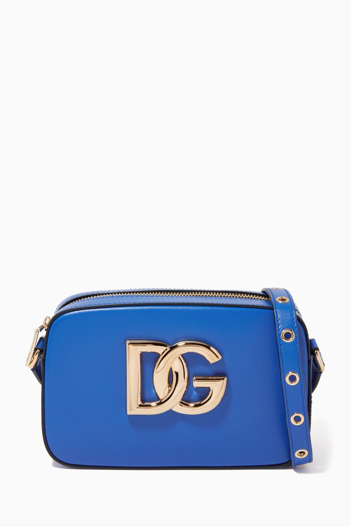 

DG Millennials Camera Bag in Calfskin Leather, Blue