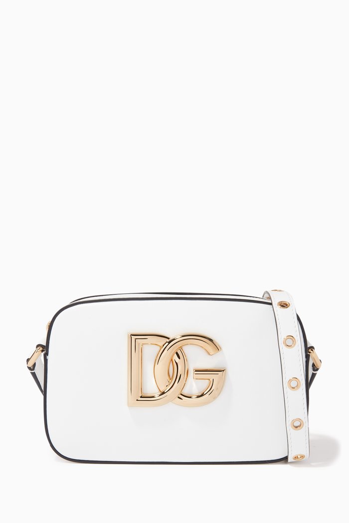 

3.5 Crossbody Bag in Leather, White