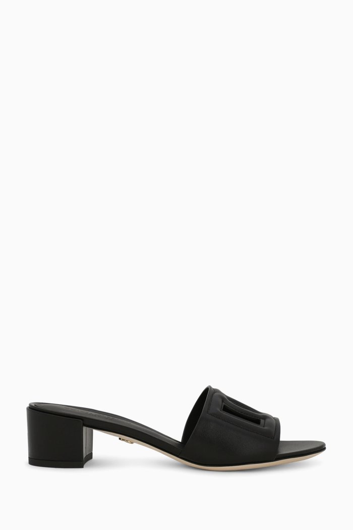 

DG Millenials Mules in Leather, Black