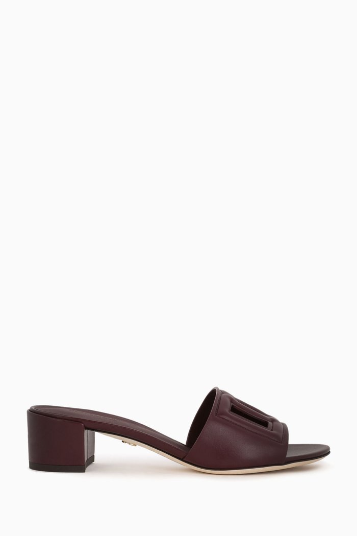 

DG Millenials Mules in Leather, Red