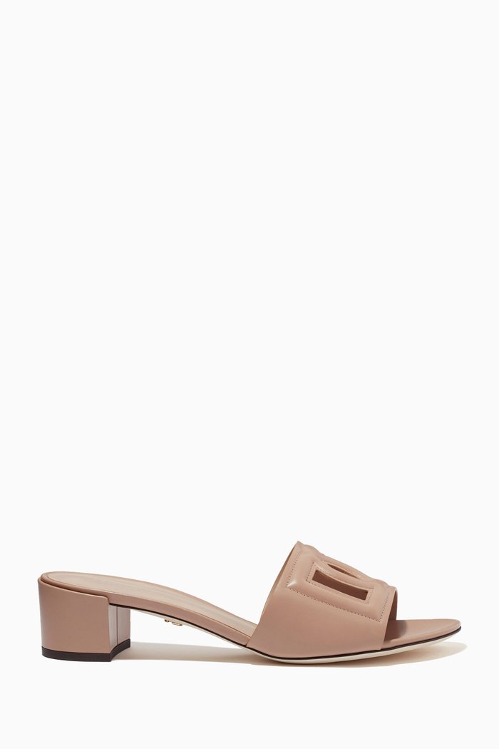 

DG Millenials Mules in Leather, Pink