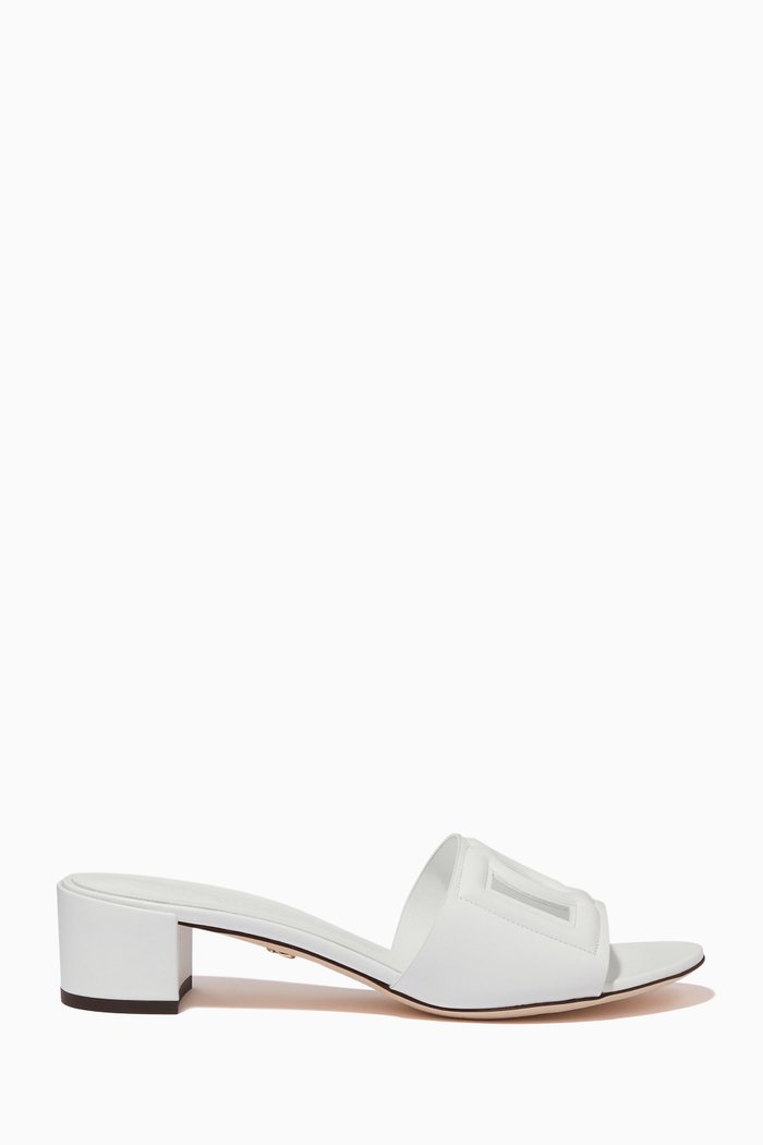 

DG Millennials Mule Sandals in Leather, White