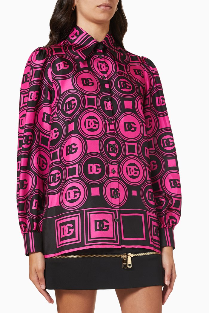 

DG Print Shirt in Twill, Pink
