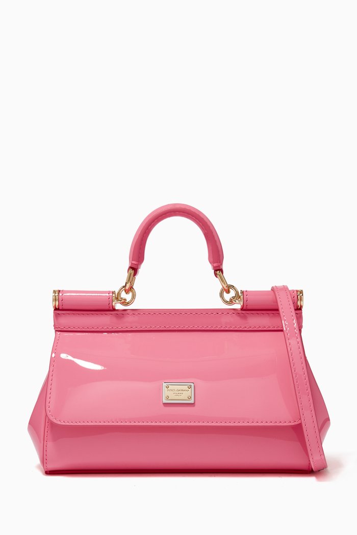 

Miss Sicily Top Handle Bag in Patent Leather, Pink
