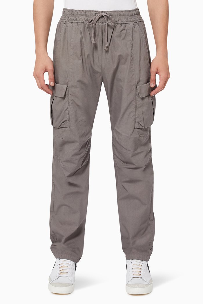 

Back Sateen Cargo Pants in Cotton, Grey