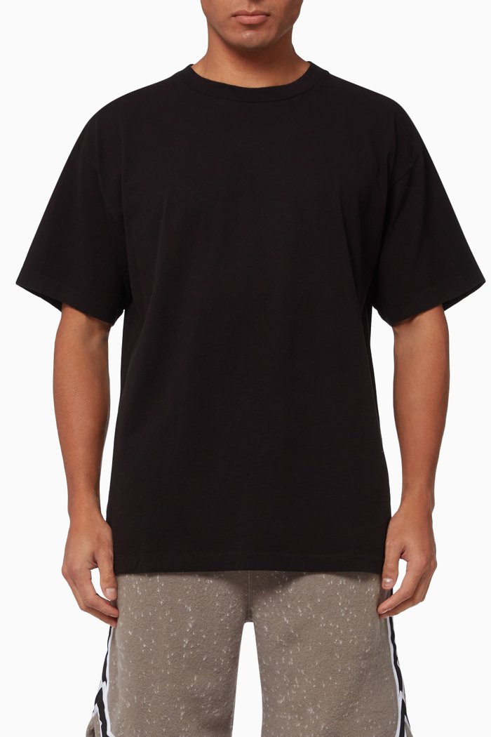 

University T-shirt in Jersey, Black