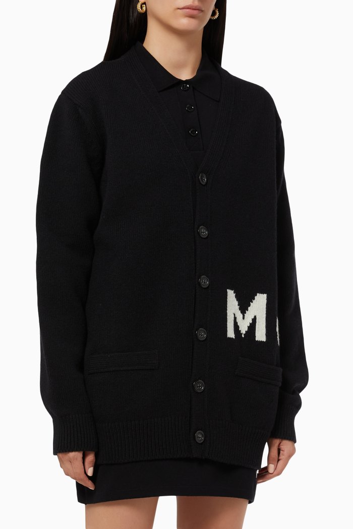 

The Big Cardigan in Wool, Black