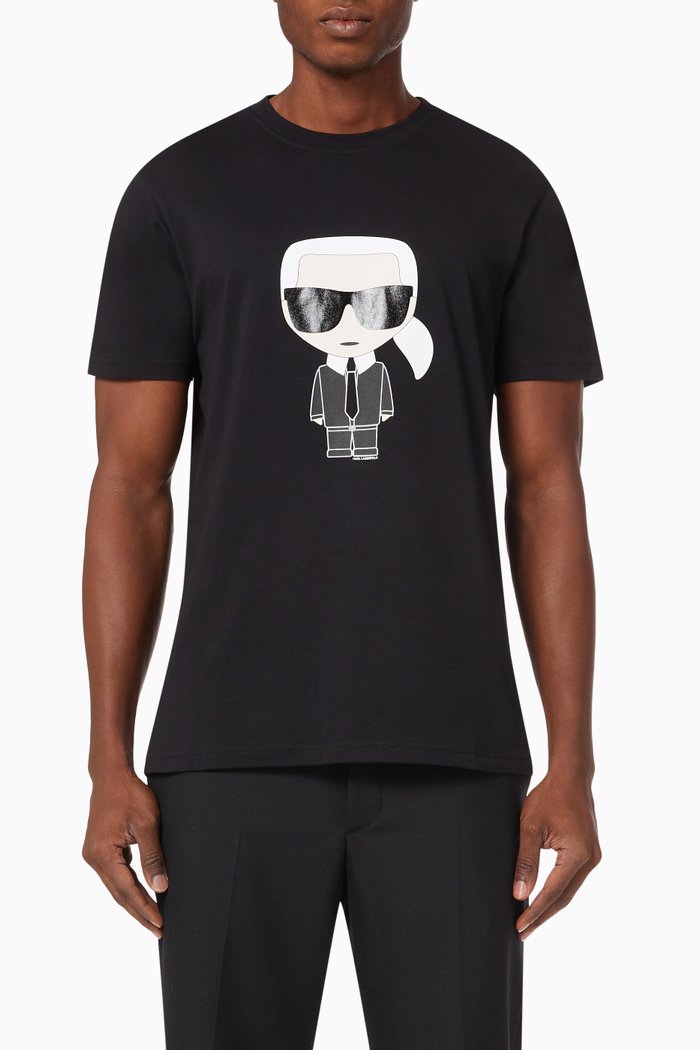 

Ikonik Logo Print T-shirt, Black