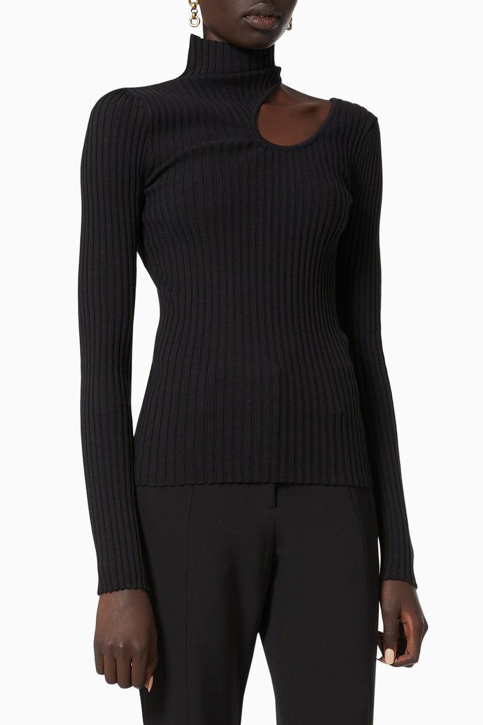 

Victoria Top in Rib-knit, Black