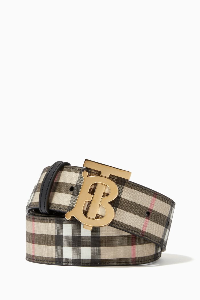 

Monogram Motif Belt in Vintage Check E-canvas, Neutral