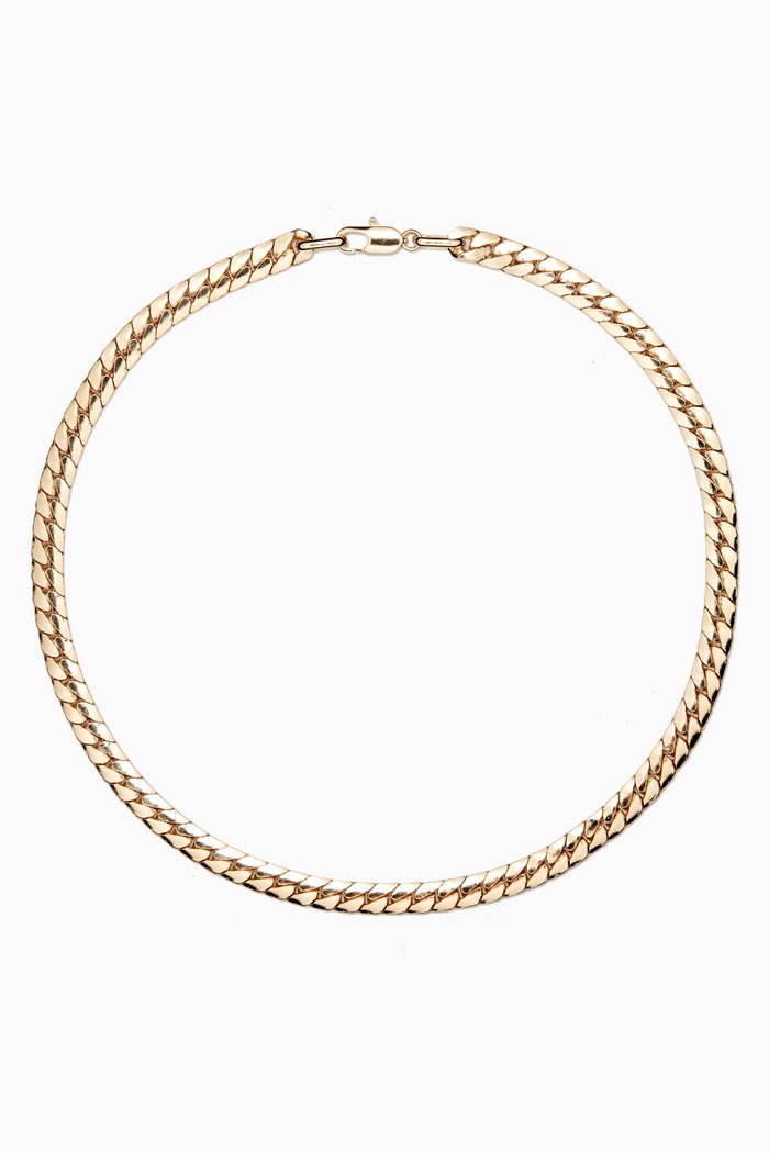 

Piatta Herringbone Necklace in 14kt Gold Plating