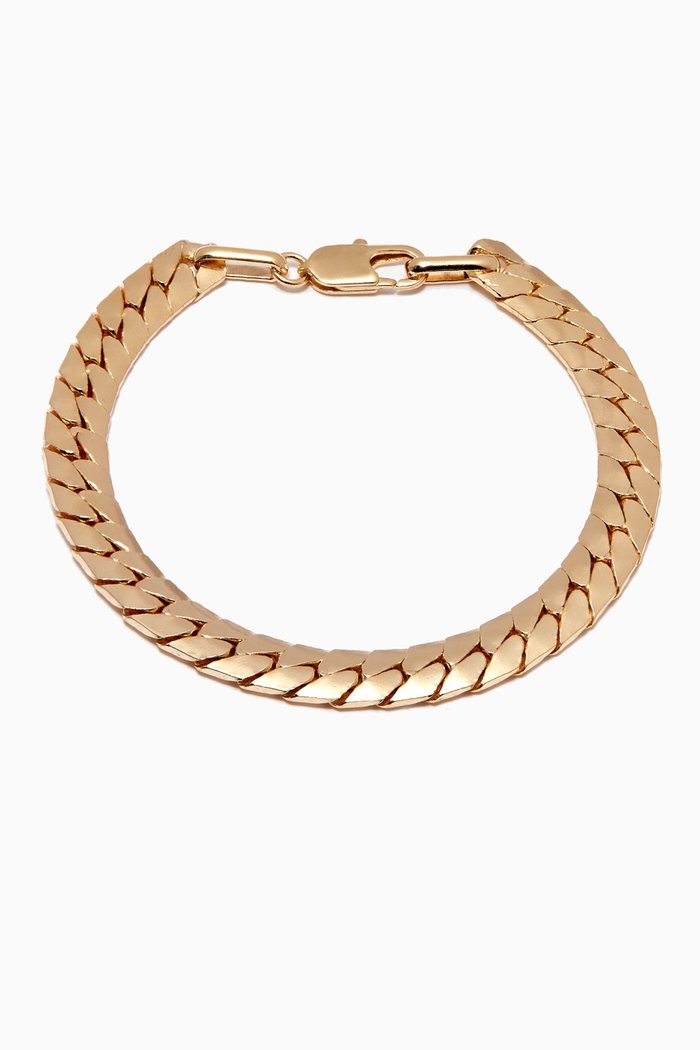 

Piatta Herringbone Bracelet in 14kt Gold Plating