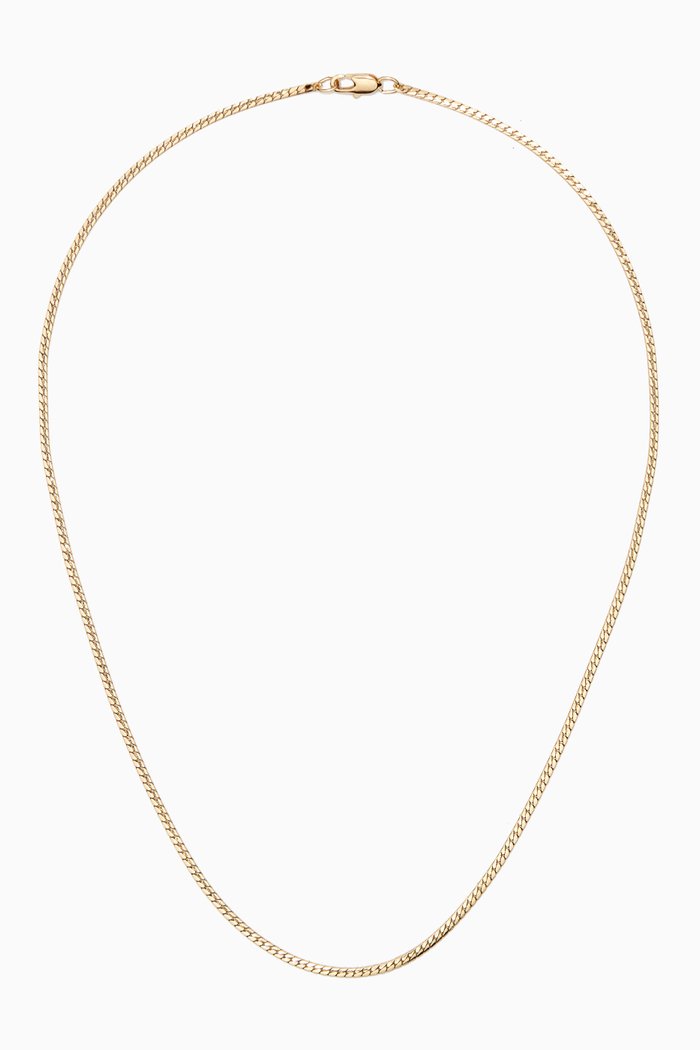 

Mini Omega Chain Necklace in 14kt Gold Plating