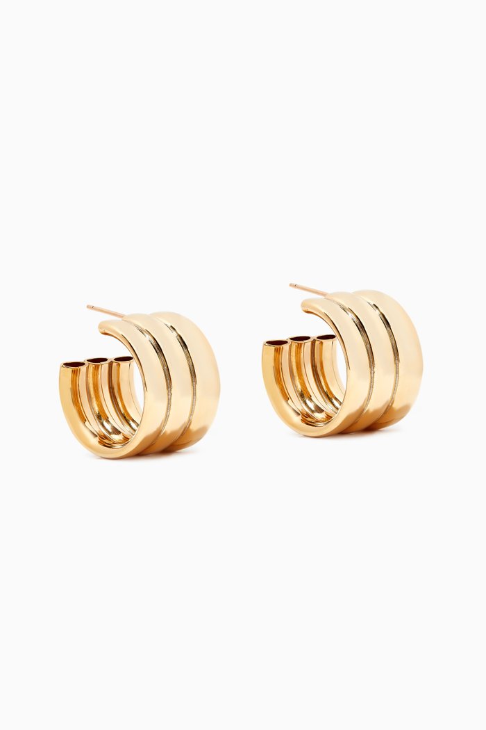 

Mini Grazia Hoop Earrings in 14kt Gold Plating