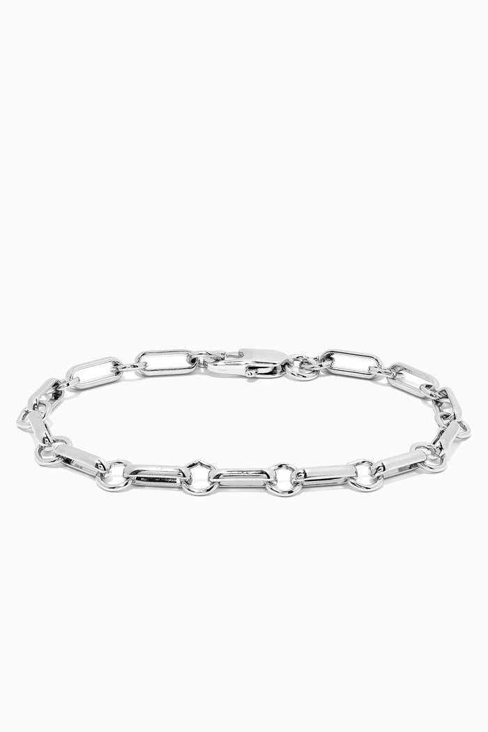 

Bar Chain Bracelet in Platinum Plating, Silver