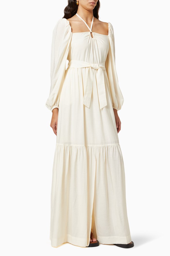 

Leigh Maxi Dress in Rayon, Neutral