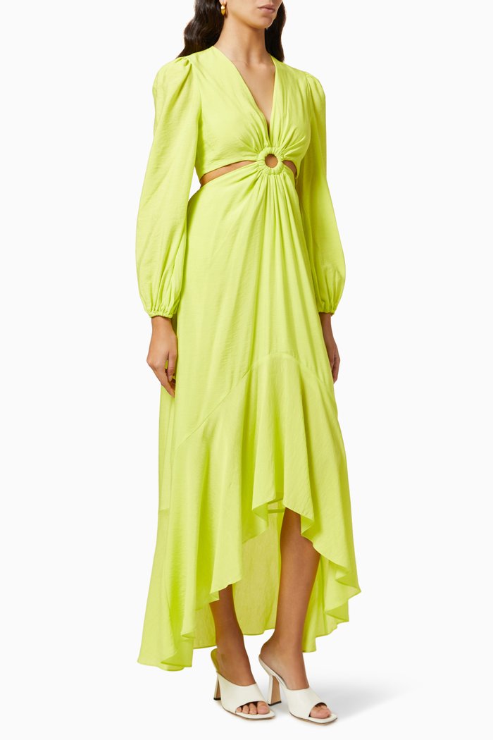 Jaelynn Coverup Dress in Rayon Blend, Yellow