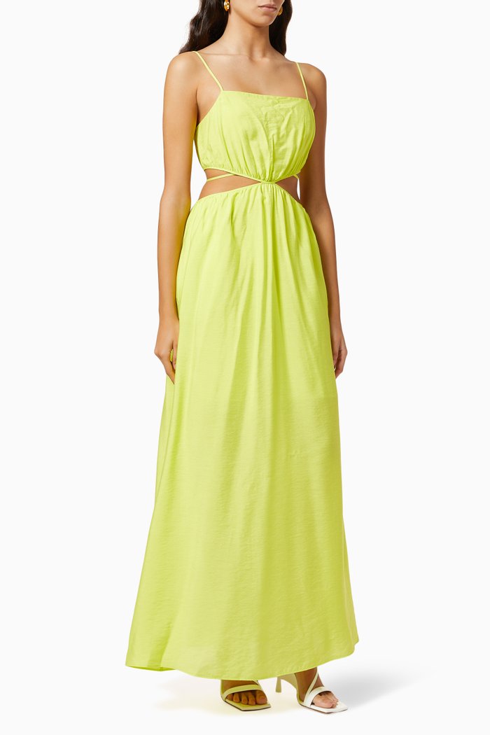 

Amora Maxi Dress in Rayon Blend, Yellow