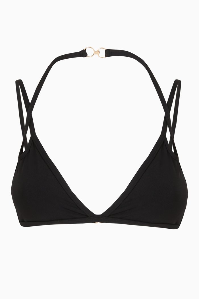 

Tora Bikini Top in Nylon Spandex, Black