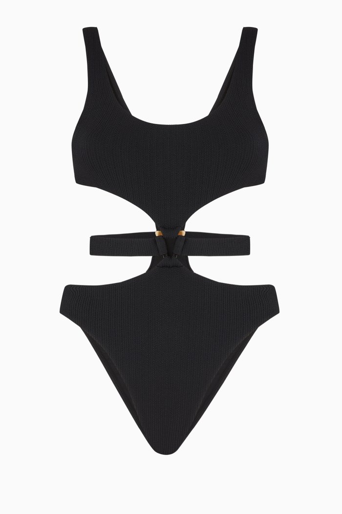 

Emelia One Piece Swimsuit in Nylon Spandex, Black