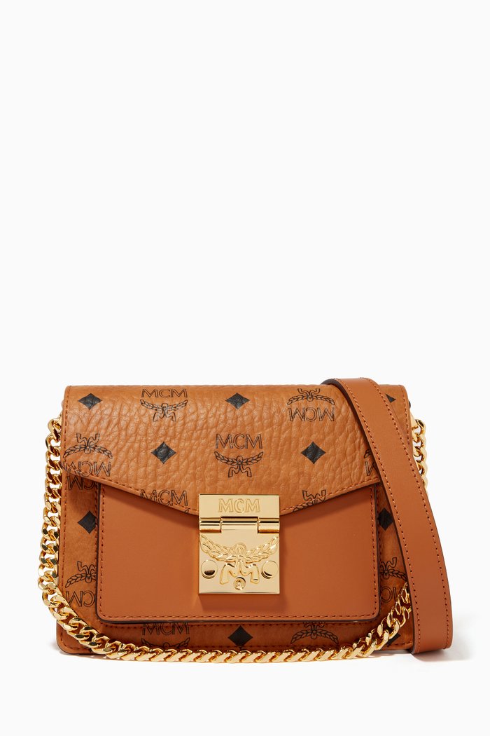 

Mini Patricia Crossbody in Visetos, Brown