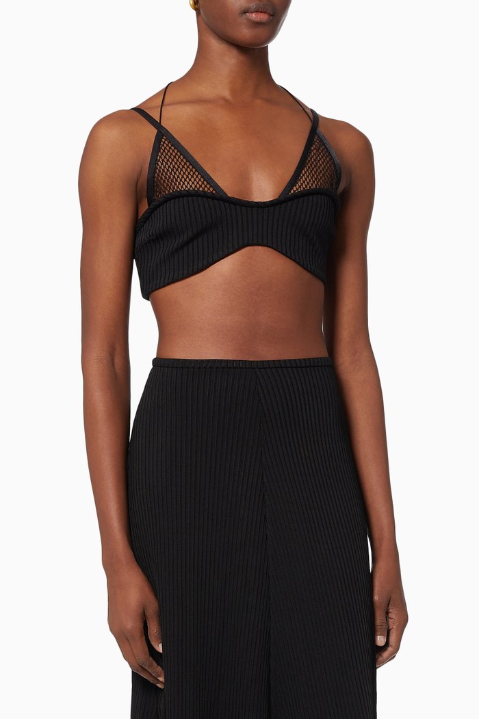 

Pluto Bralette in Rib, Black