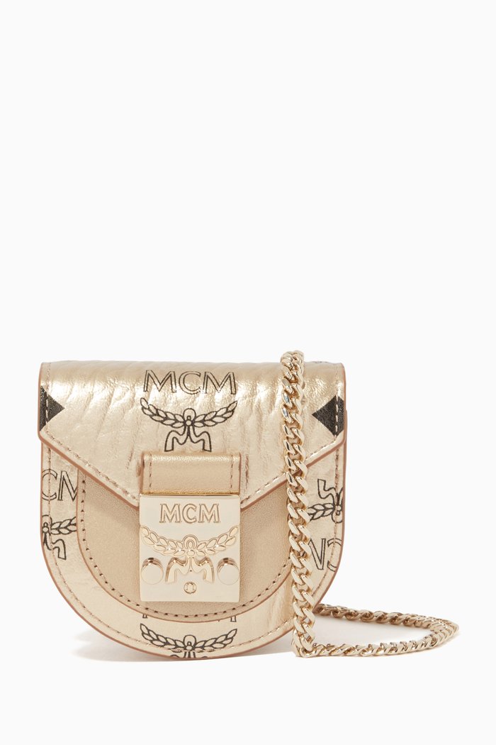 

X-Mini Patricia Bag Bracelet in Visetos, Gold