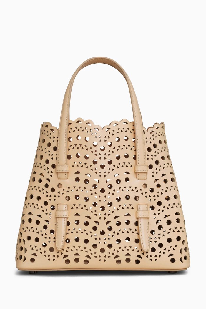 

Mina 20 Tote Bag in Vienne Wave Calfskin, Neutral