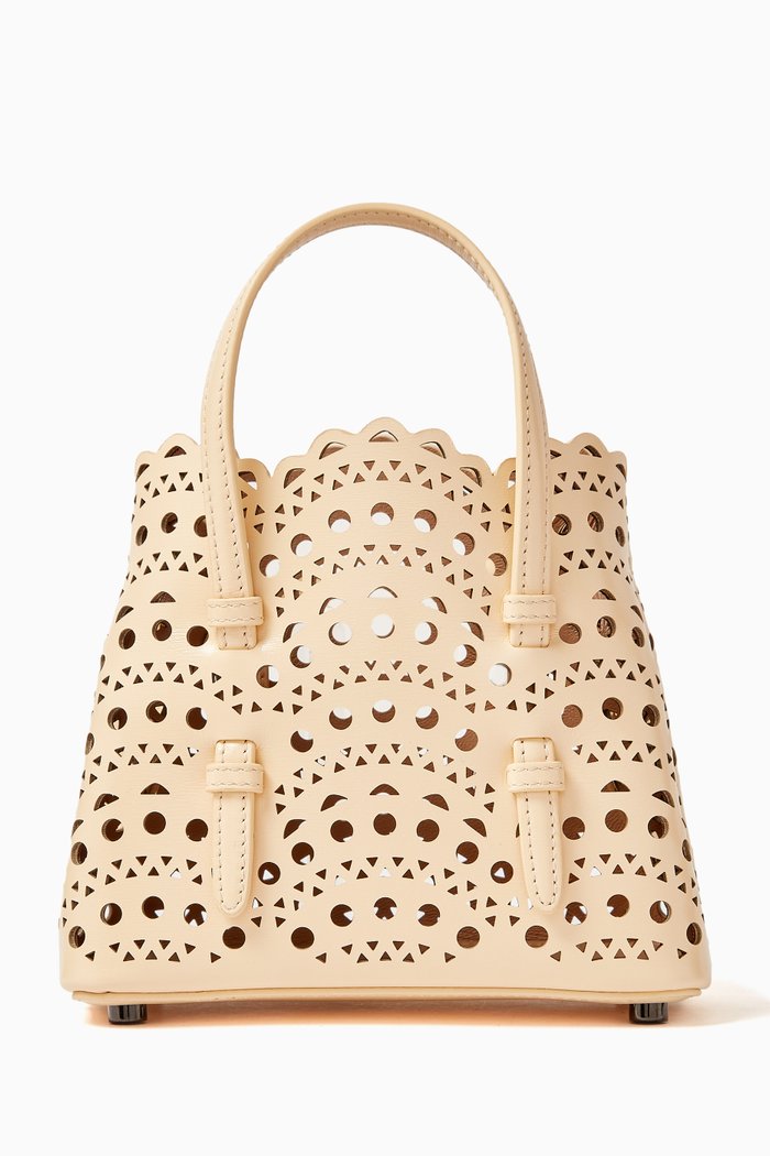 

Mina 16 Tote Bag in Vienne Wave Calfskin, Neutral