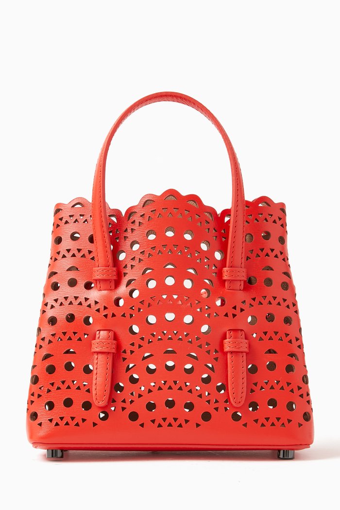 

Mina 16 Tote Bag in Vienne Wave Calfskin, Red