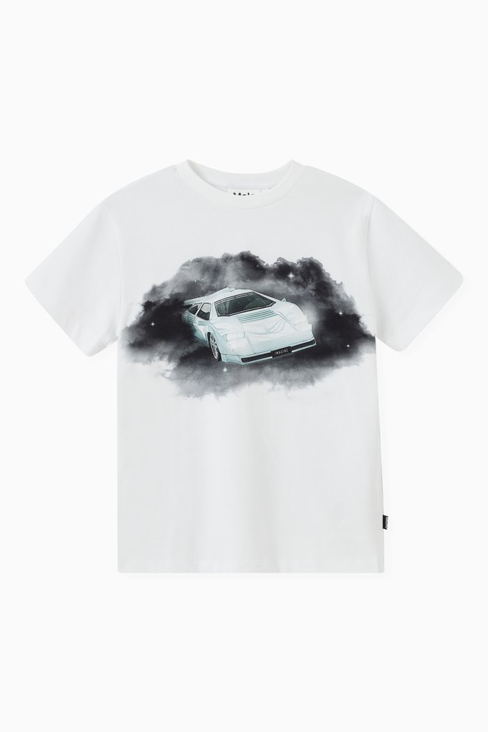

Animal Print T-Shirt in Organic Cotton, Grey