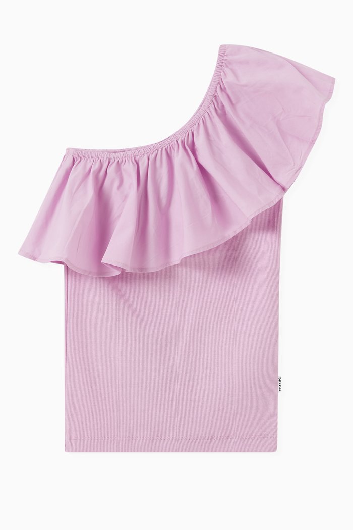 

Rebecca One Shoulder Top in Jersey, Purple