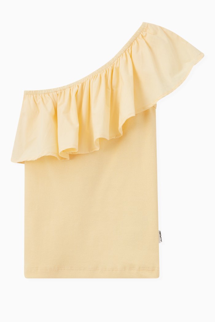 

Rebecca One Shoulder Top in Jersey, Yellow