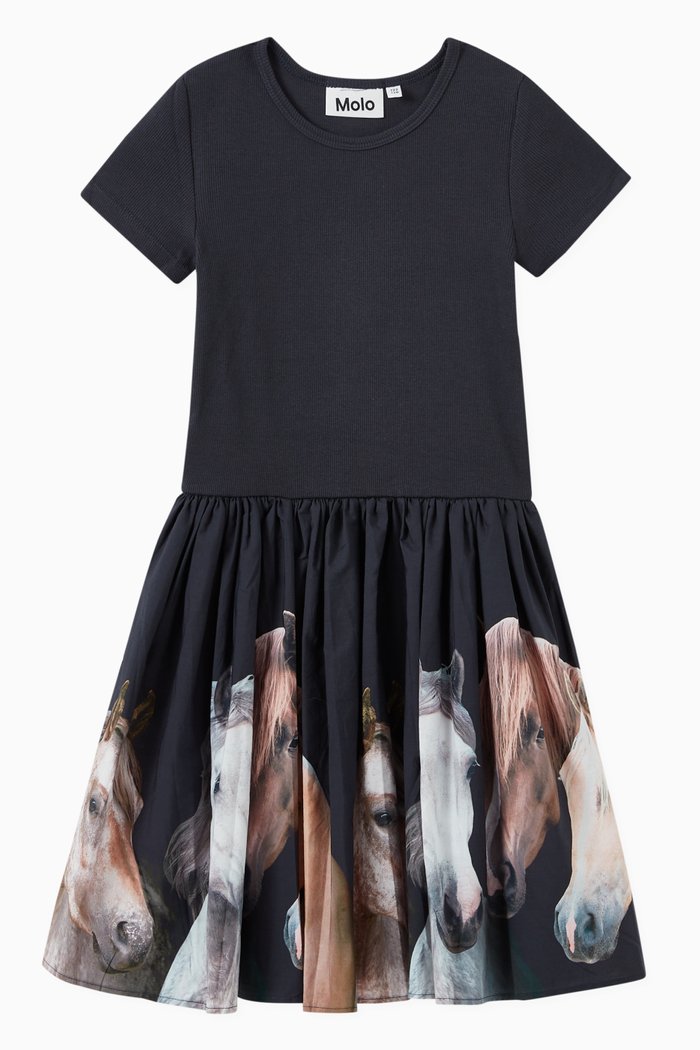 

T-shirt Dress in Poplin, Black