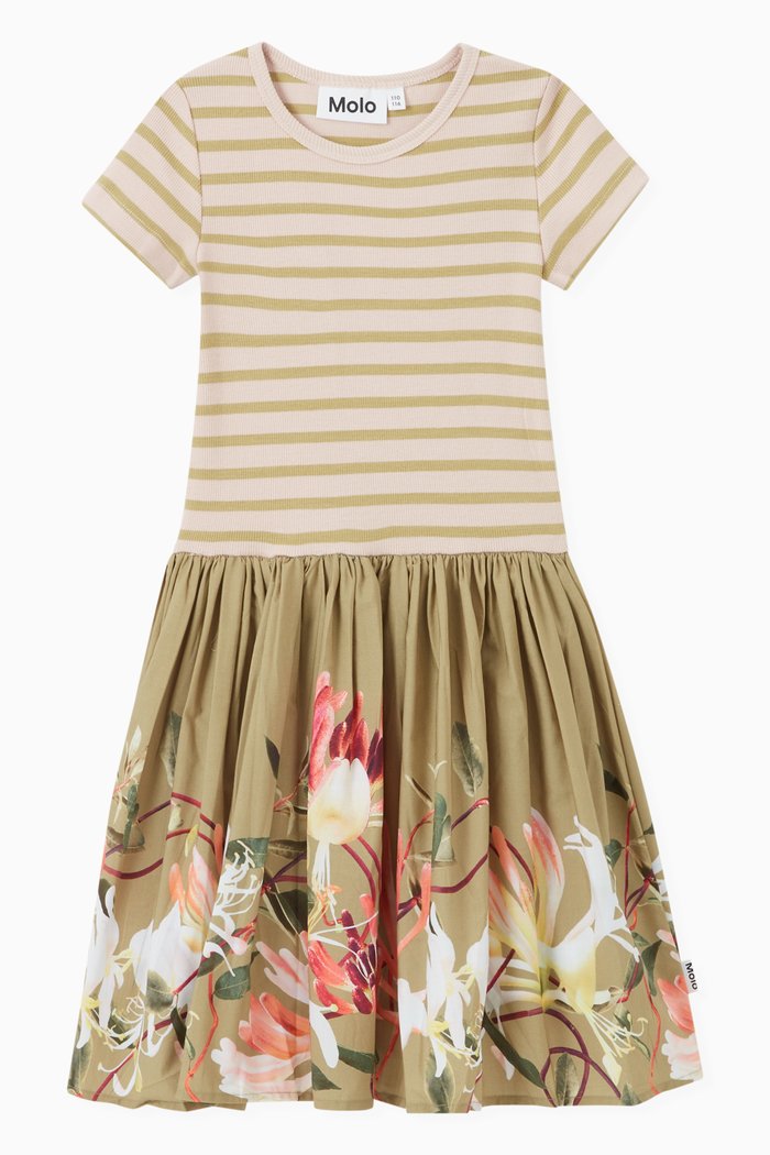 

T-shirt Dress in Poplin, Green