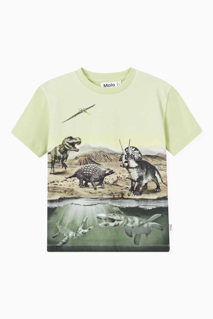 

Dinosaur Print T-Shirt in Jersey, Green
