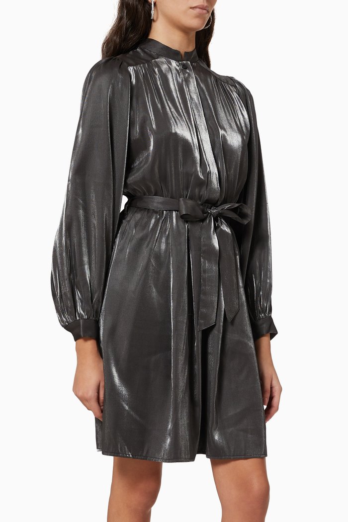 

Savanna Inger Mini Dress in Viscose Blend, Grey