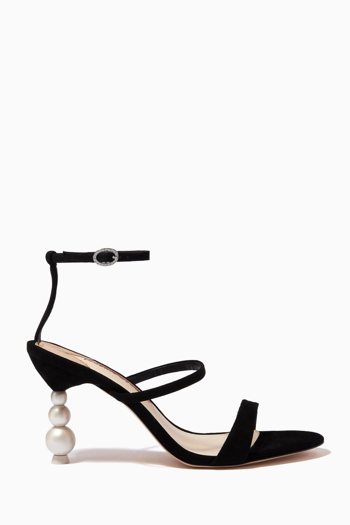 

Rosalind Pearl 85 Sandals in Suede, Black