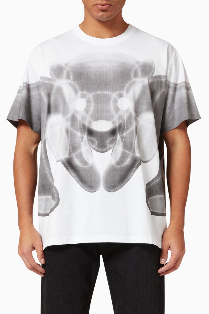 

Thomas Bear Oversized T-shirt in Cotton Jersey, White