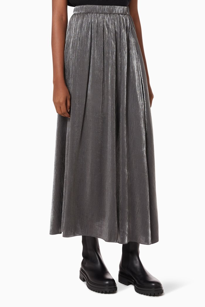 

SLFElke Midaxi Skirt in Lurex, Black