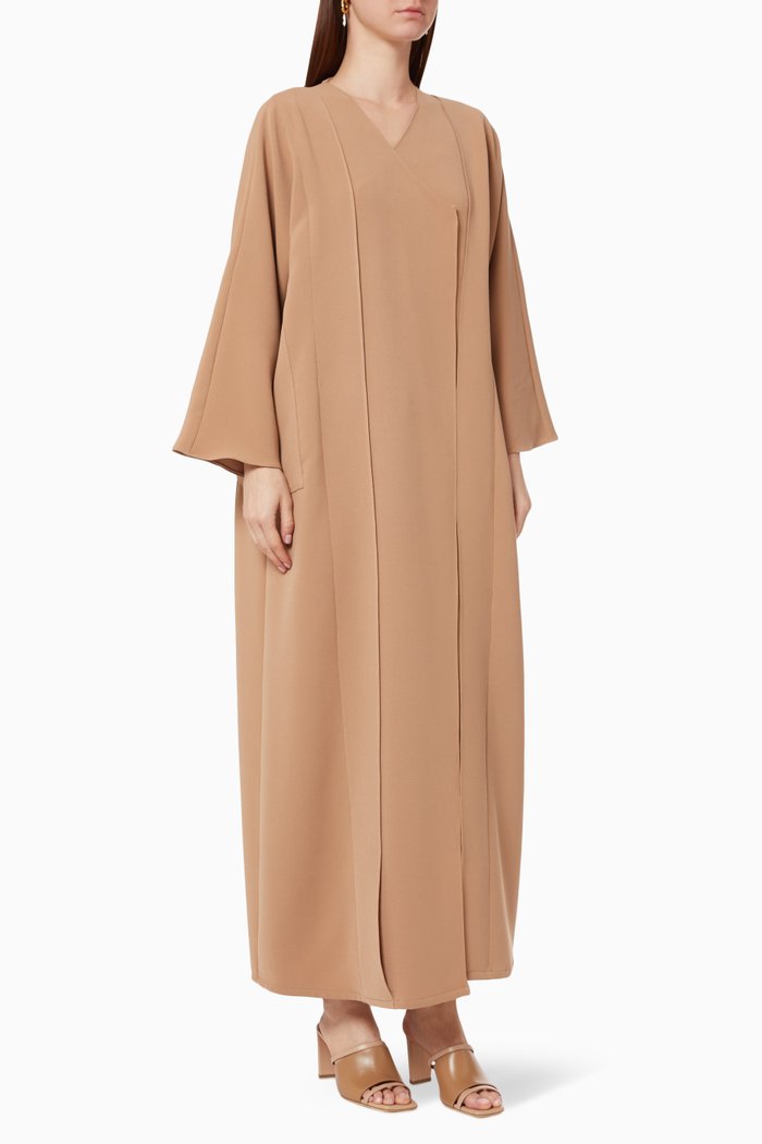 Essential Travel Abaya in Jersey Rayon, Brown
