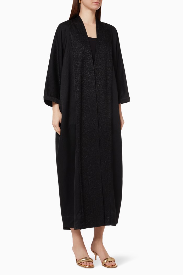 

Glitter Abaya in Crepe, Black