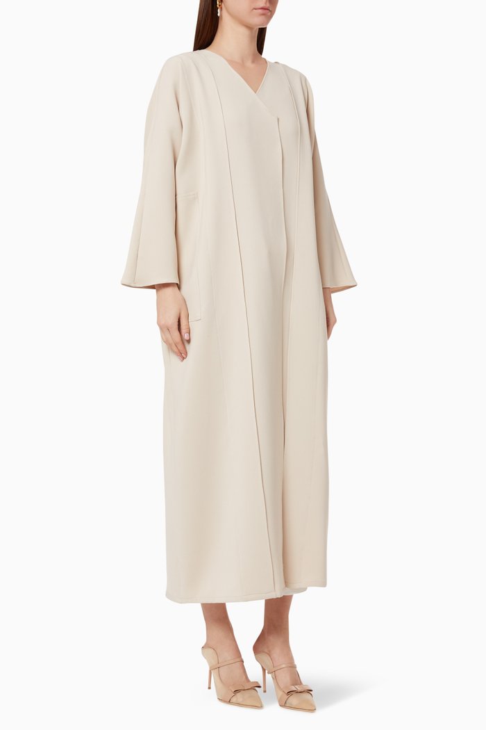 

Essential Travel Abaya in Jersey Rayon, Neutral