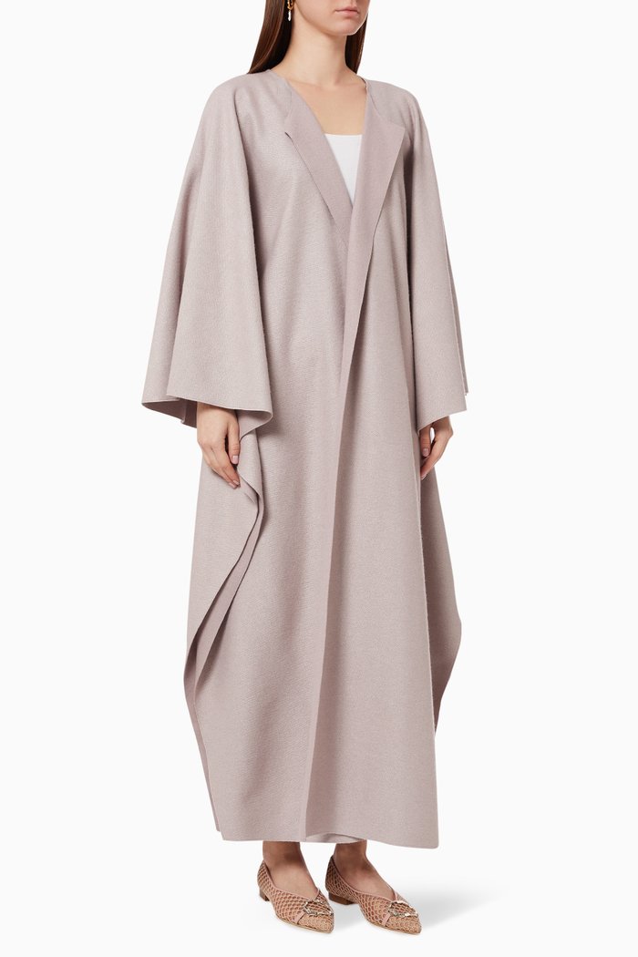 

Poncho Abaya in Wool, Pink