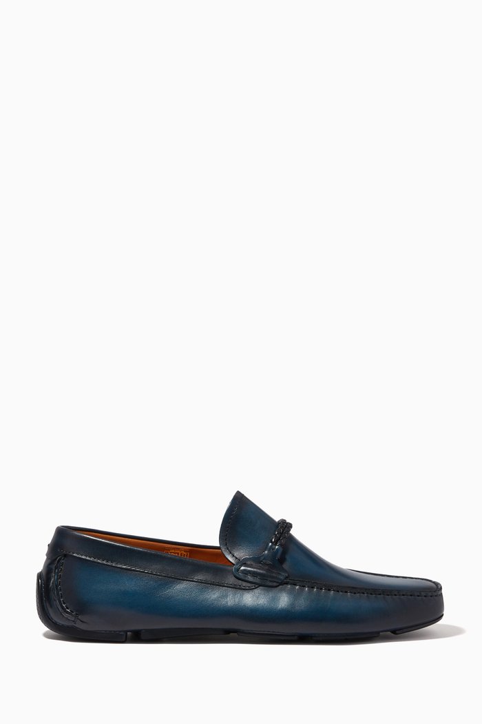 

Driver Shoes in Leather, Blue