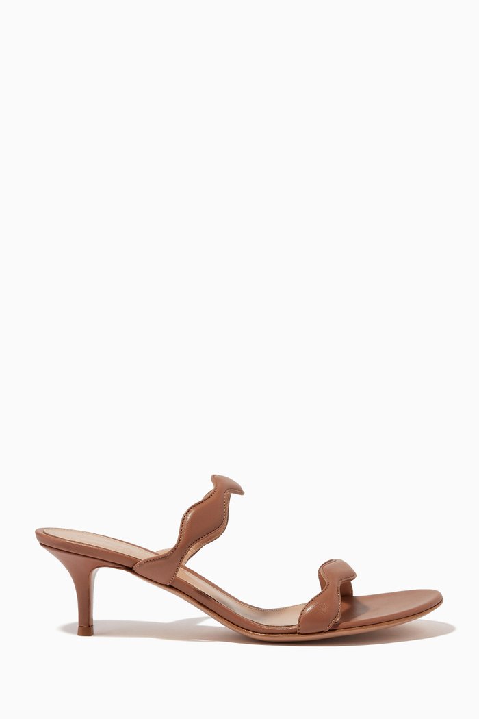 

Wavy 55 Sandals in Nappa, Neutral