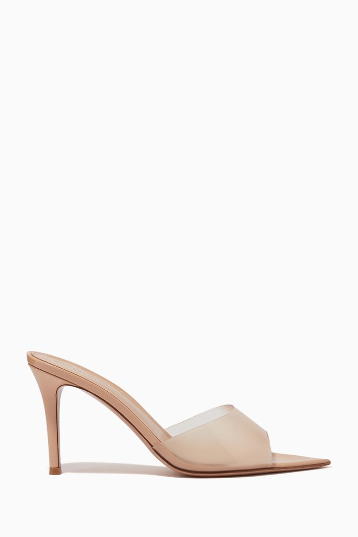 

Elle 85 Mule Sandals in Patent Leather, Neutral